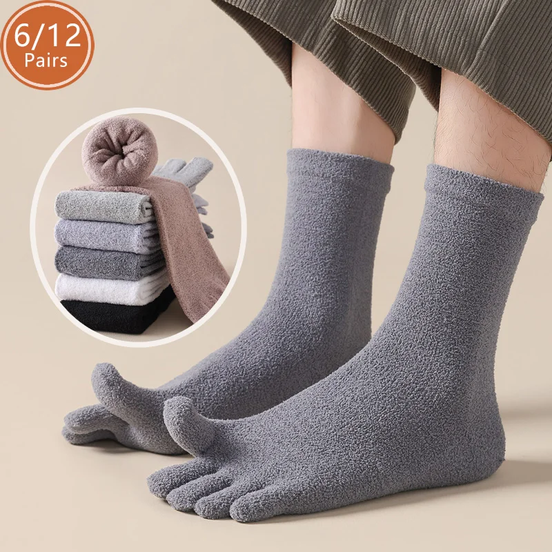 6/12 Pairs Thick Thermal Split - Toe Sock Split recension och pris