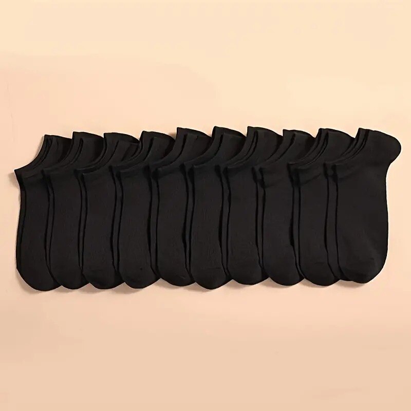 10 Pairs Unisex Casual Plain C - Ankle Sock Low Cut recension och pris