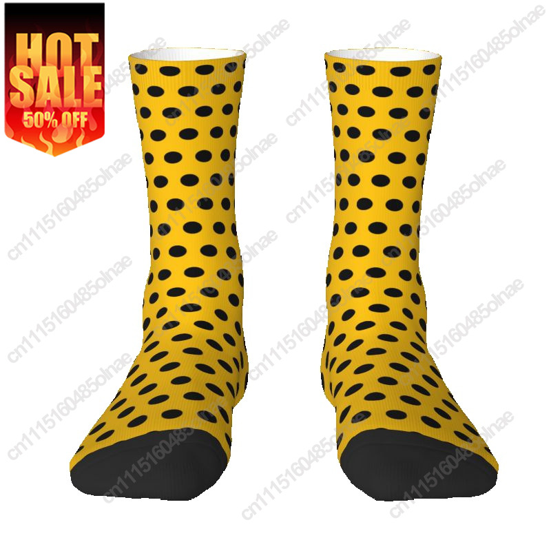 Luxury Yellow And Black Polka  - Dress Sock Men recension och pris